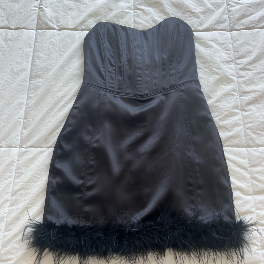 Aqua Short Black Cocktail Dress